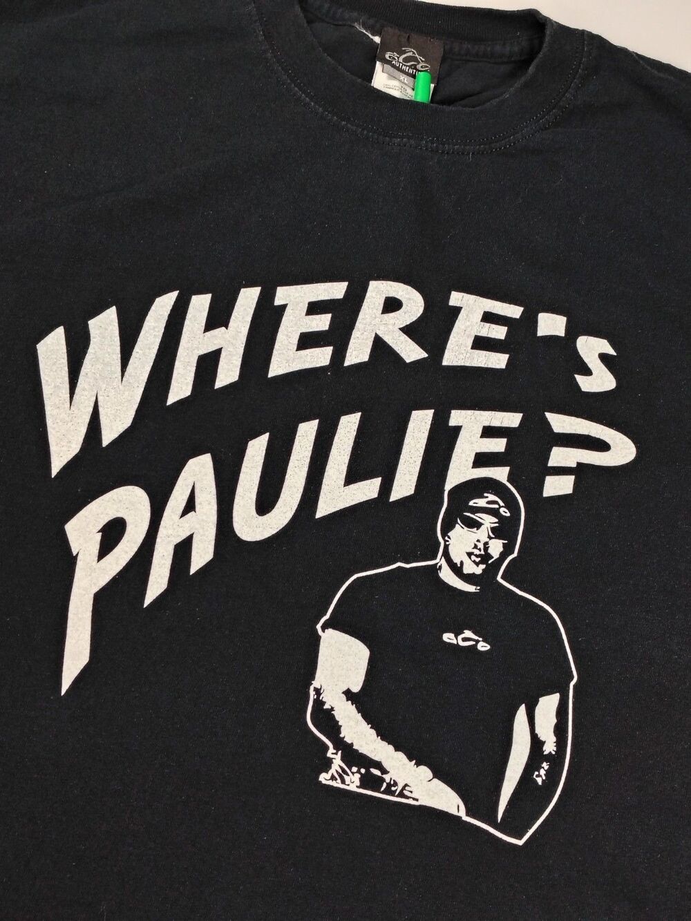 Orange County Choppers T-Shirt Black L Where's Paulie Vintage Y2K Biker